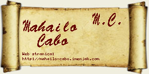 Mahailo Cabo vizit kartica